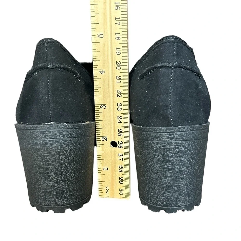 Sun + Stone Maycee Lug Sole Women Loafers Black Size 5